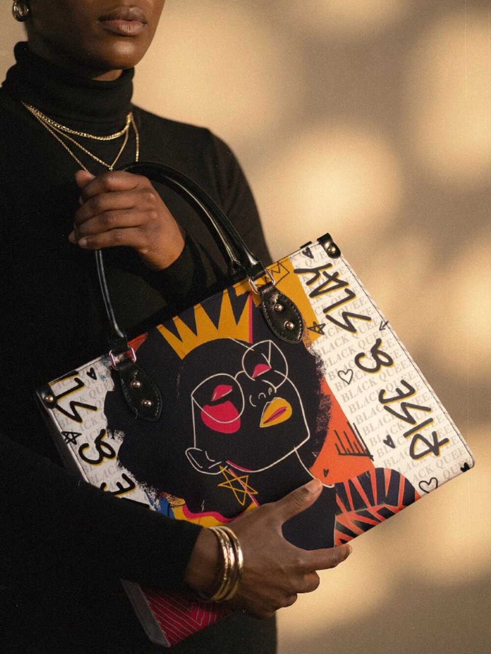 👑 Afroyla Aina Graphic Tote Bag – NWT
